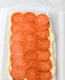 Pepperoni Bread with pepperoni