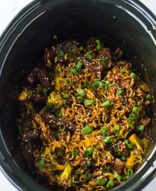 Slow Cooker Beef And Broccoli Ramen - Life With The Crust Cut Off