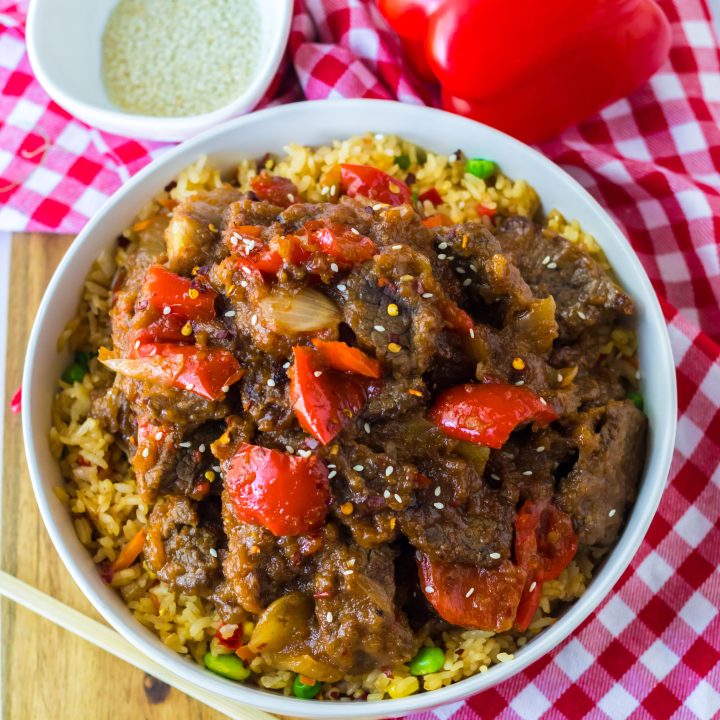 Slow Cooker copycat Panda Express Beijing Beef