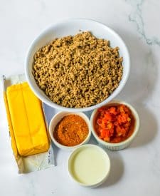 Slow Cooker Rotel Tacos ingredients