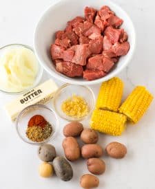 Slow Cooker Steak, Potatoes and Corn ingredients