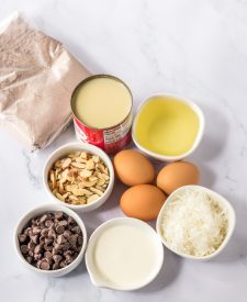 Almond Joy Poke Cake ingredients