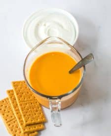 Caramel Apple Icebox Cake pudding mixed up