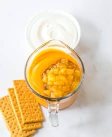 Caramel Apple Icebox Cake apples added to pudding