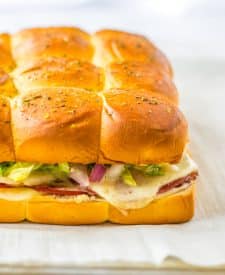 Italian Sub Sliders baked