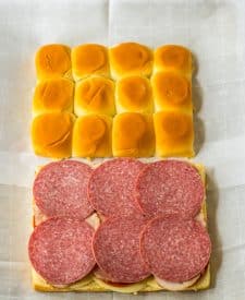 Italian Sub Sliders salami layer
