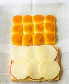 Italian Sub Sliders cheese layer