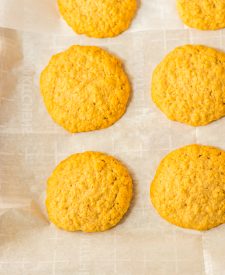 Old Fashion Iced Oatmeal Cookies baked on sheet