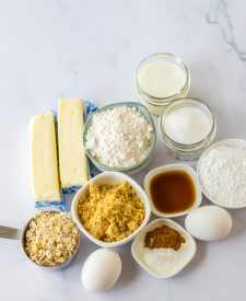 Old Fashion Iced Oatmeal Cookies ingredients