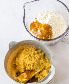 Old Fashion Iced Oatmeal Cookies ingredients in bowl