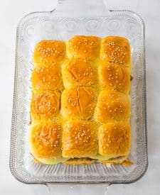 Philly Cheesesteak Sliders in pan