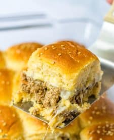 Philly Cheesesteak Sliders in pan