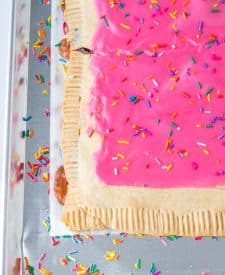 Sheetpan Poptart completed on pan