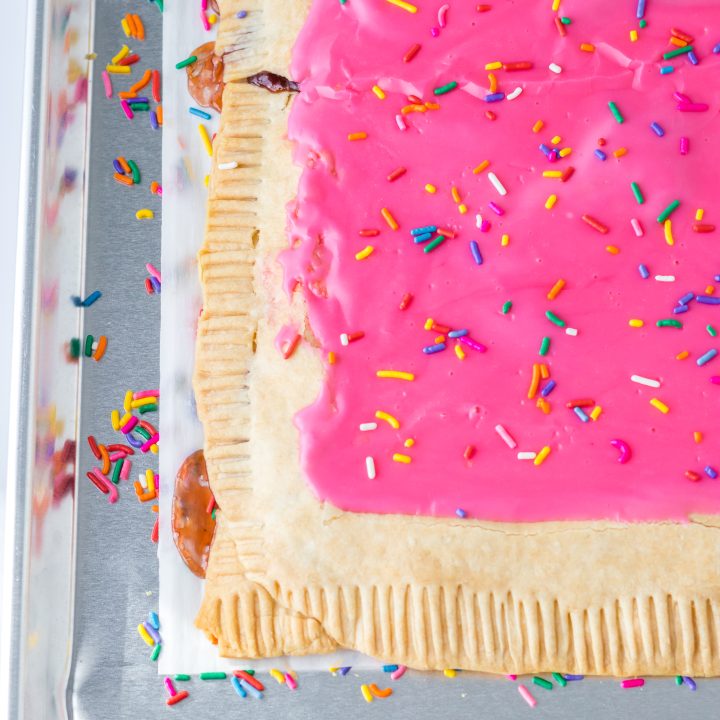 Sheetpan Poptart completed on pan