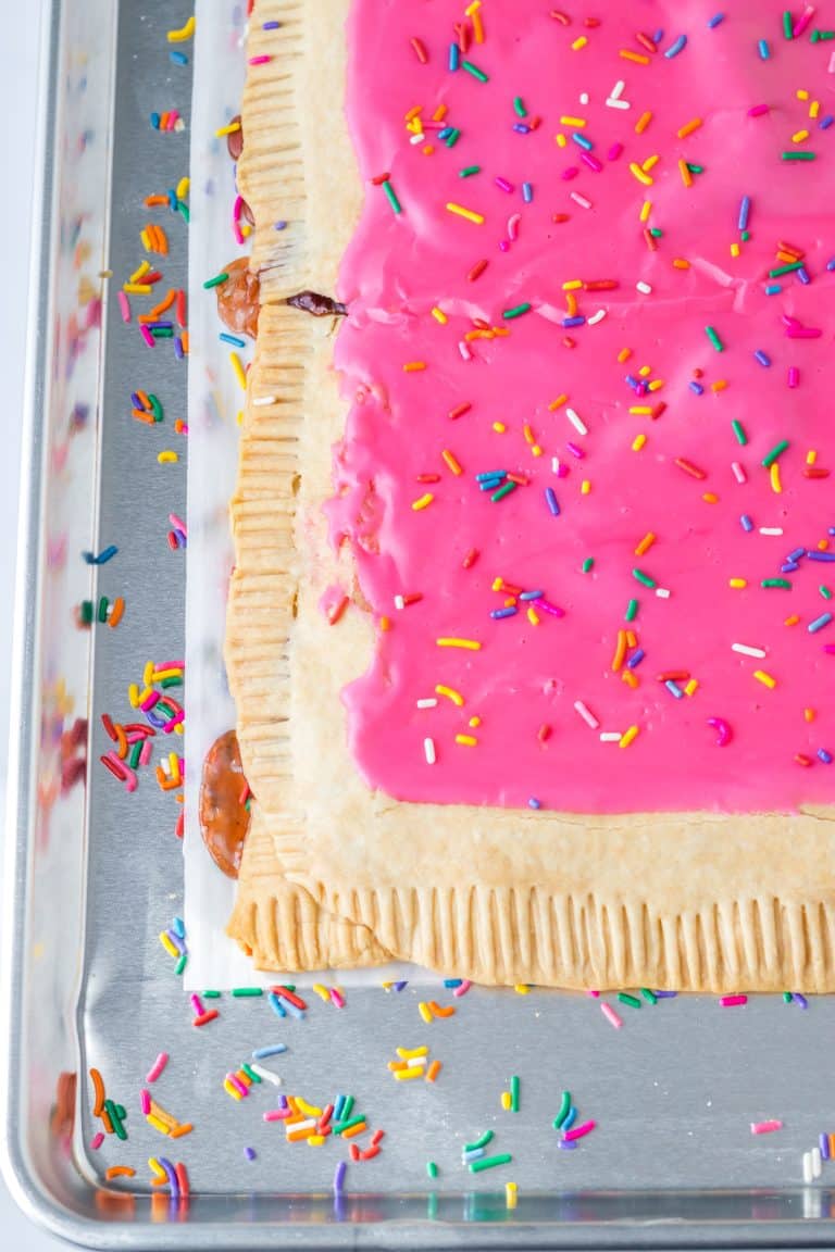 Sheetpan Poptart completed on pan