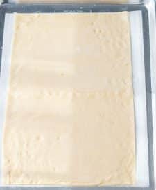 Sheetpan Poptart dough on pan