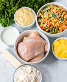 Slow Cooker Chicken Cobbler ingredients