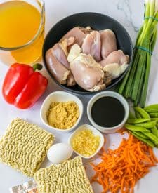 Slow Cooker Chicken Ramen ingredients