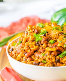 Slow Cooker Chili Mac in a bowl