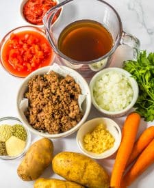 Slow Cooker Poor Mans Stew ingredients