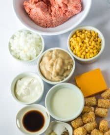 Slow Cooker Tatertot Casserole ingredients
