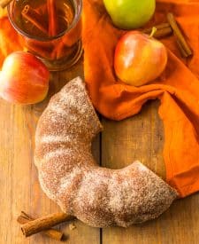 Apple Cider Doughnut Bundt on a wood board