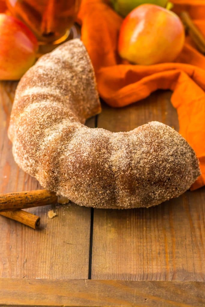 Apple Cider Doughnut Bundt on wooden board