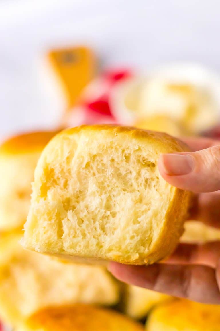 Lunch Lady Rolls in hand