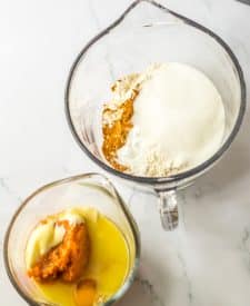 Copycat Starbucks Pumpkin Cream Cheese Muffins ingredients mixed