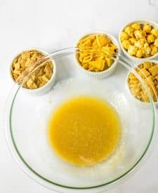 Fall Chex Mix butter melted