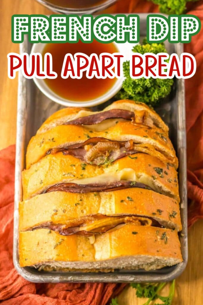 french dip pull apart bread graphic