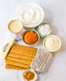 No Bake Pumpkin Lush ingredients