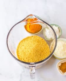 No Bake Pumpkin Lush crust crumbs in bowl