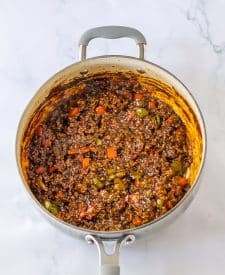 Sloppy Joe Sliders mixture in pan