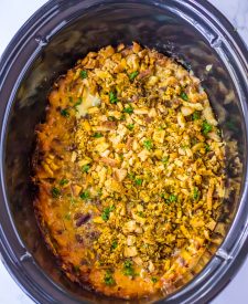 Slow Cooker Chicken Cordon Bleu in slow cooker