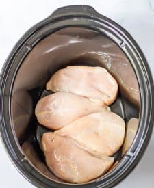 Slow Cooker Chicken Cordon Bleu in slow cooker