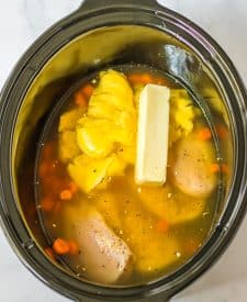 Slow Cooker Chicken and Noodles in slow cooker