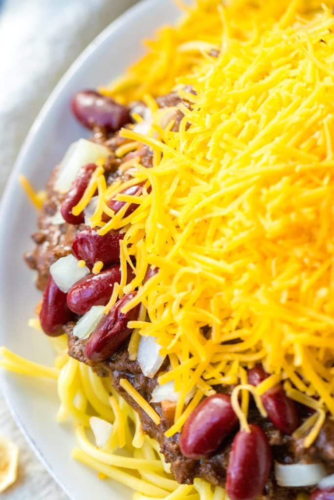 Slow Cooker Cincinnati Chili plated