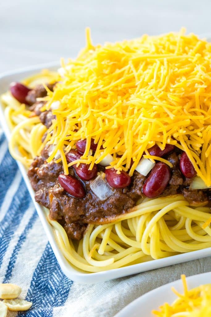 Slow Cooker Cincinnati Chili plated