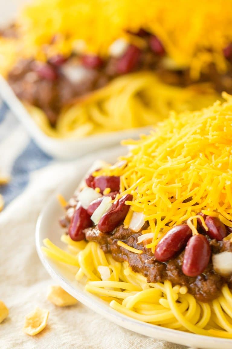 Slow Cooker Cincinnati Chili plated