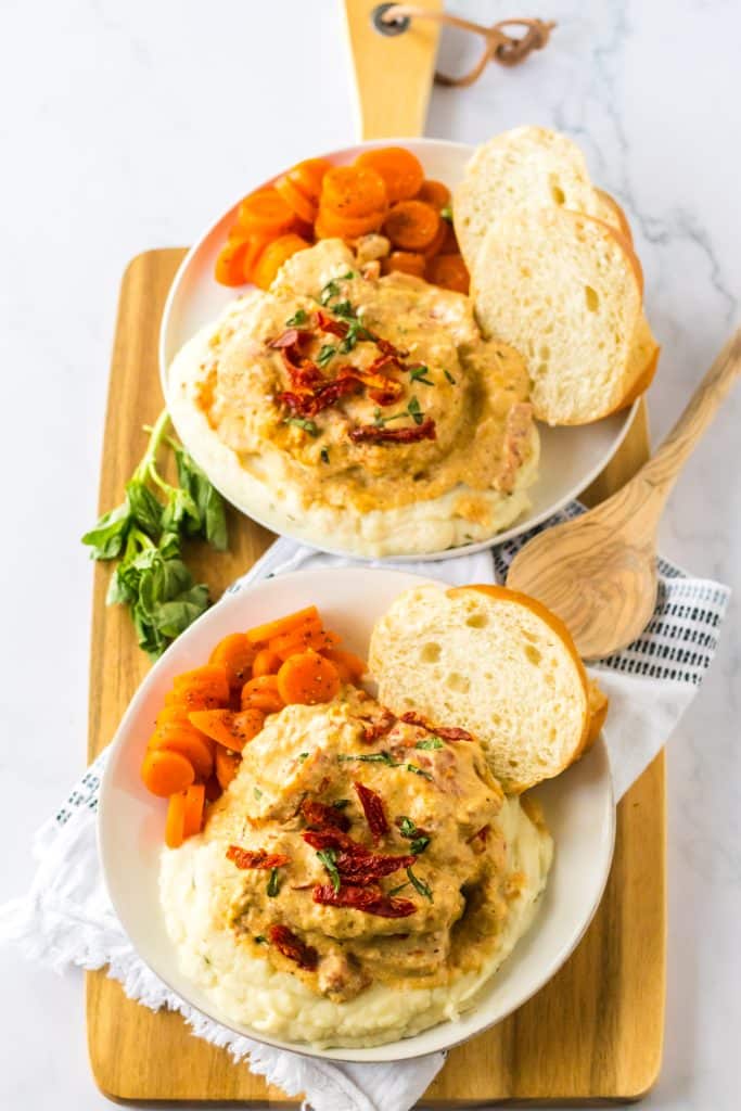Slow Cooker Marry Me Porkchops plated