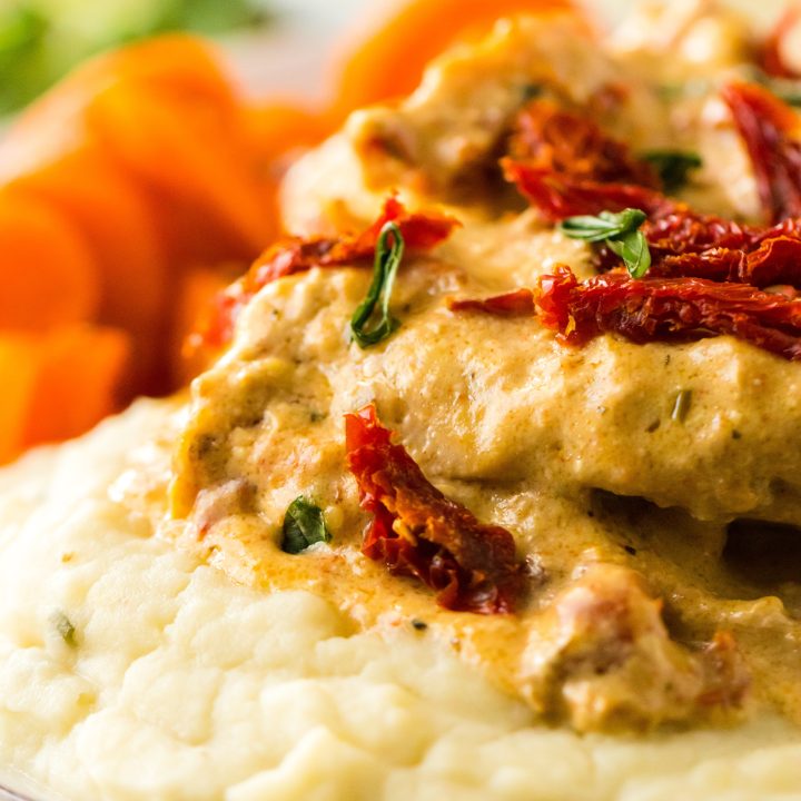 Slow Cooker Marry Me Porkchops plated