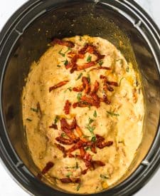 Slow Cooker Marry Me Porkchops in slow cooker