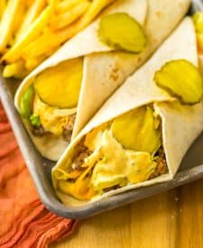 Big Mac Wraps on tray