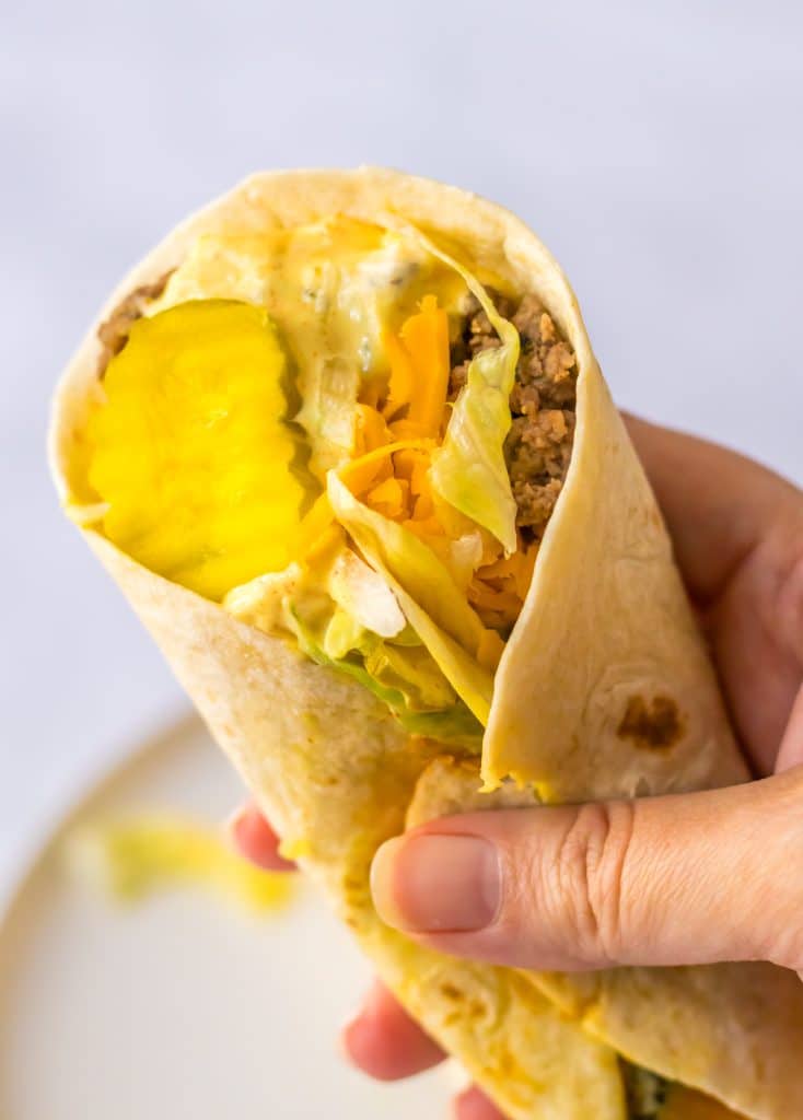Big Mac Wraps in hand