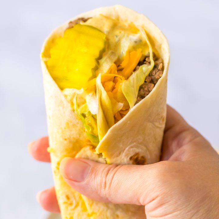 Big Mac Wraps in hand