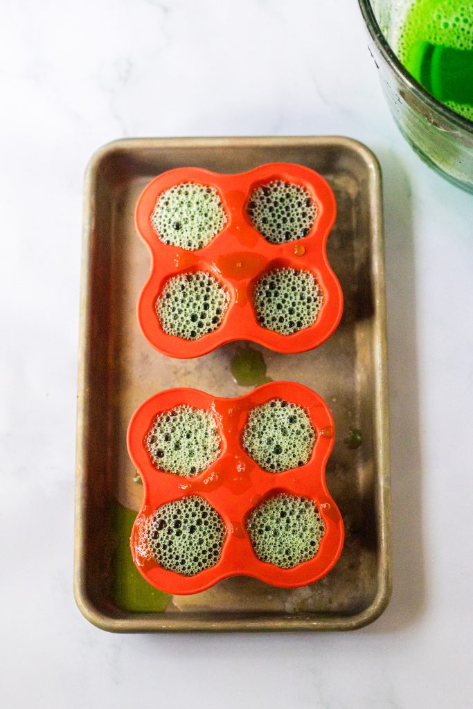 Ghost Jello Shots in mold