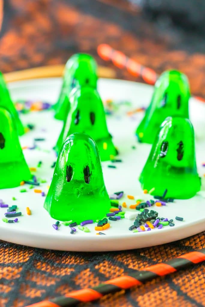 Ghost Jello Shots close up
