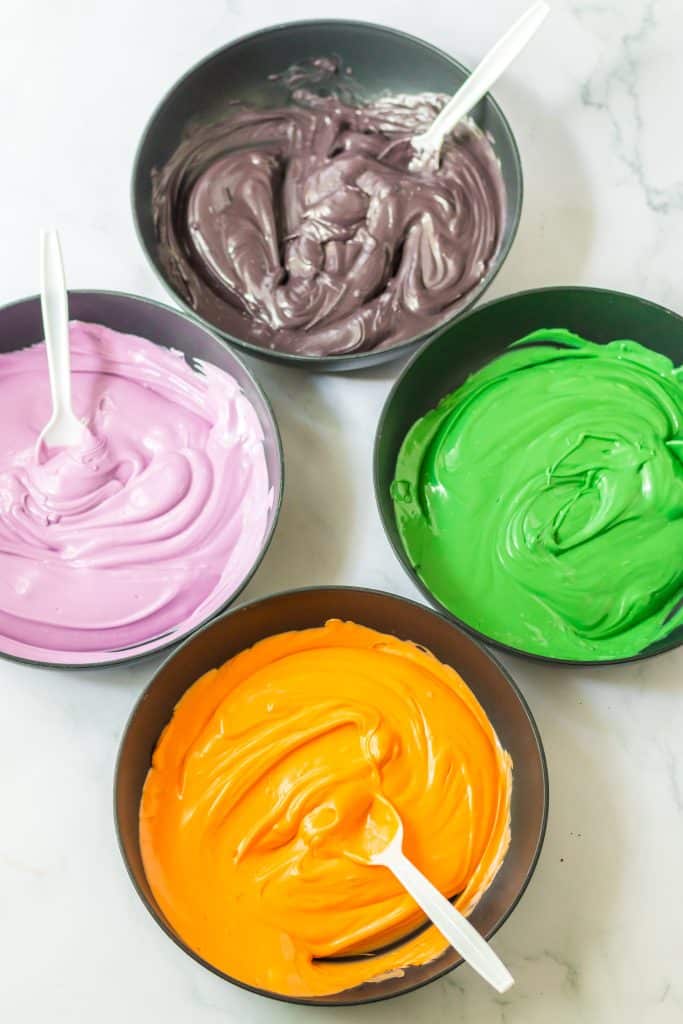 Halloween Bark chocolate melted