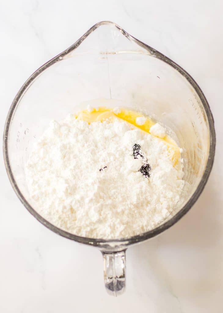 Halloween Sugar Cookie Bars frosting ingredients